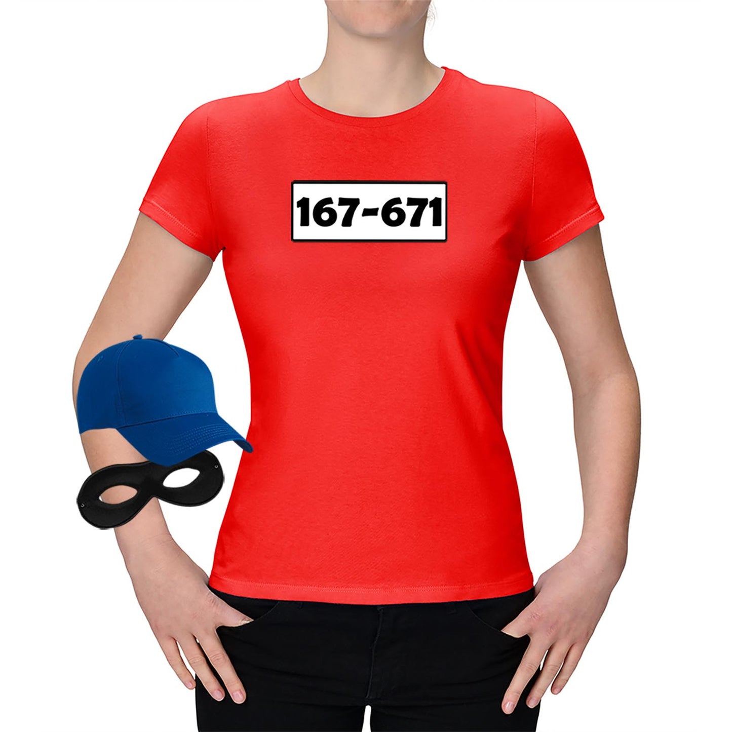 T-Shirt Panzerknacker Kostüm-Set Damen - Jimmys Karneval