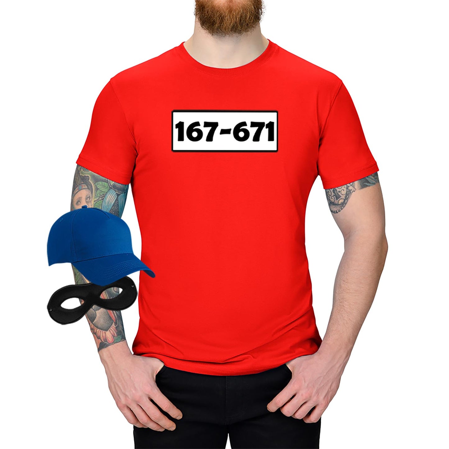 T-Shirt Panzerknacker Herren mit Wunschnummer - Jimmys Karneval