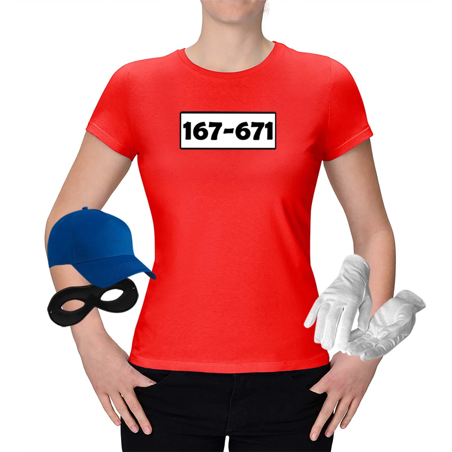 T-Shirt Panzerknacker Kostüm-Set Damen - Jimmys Karneval