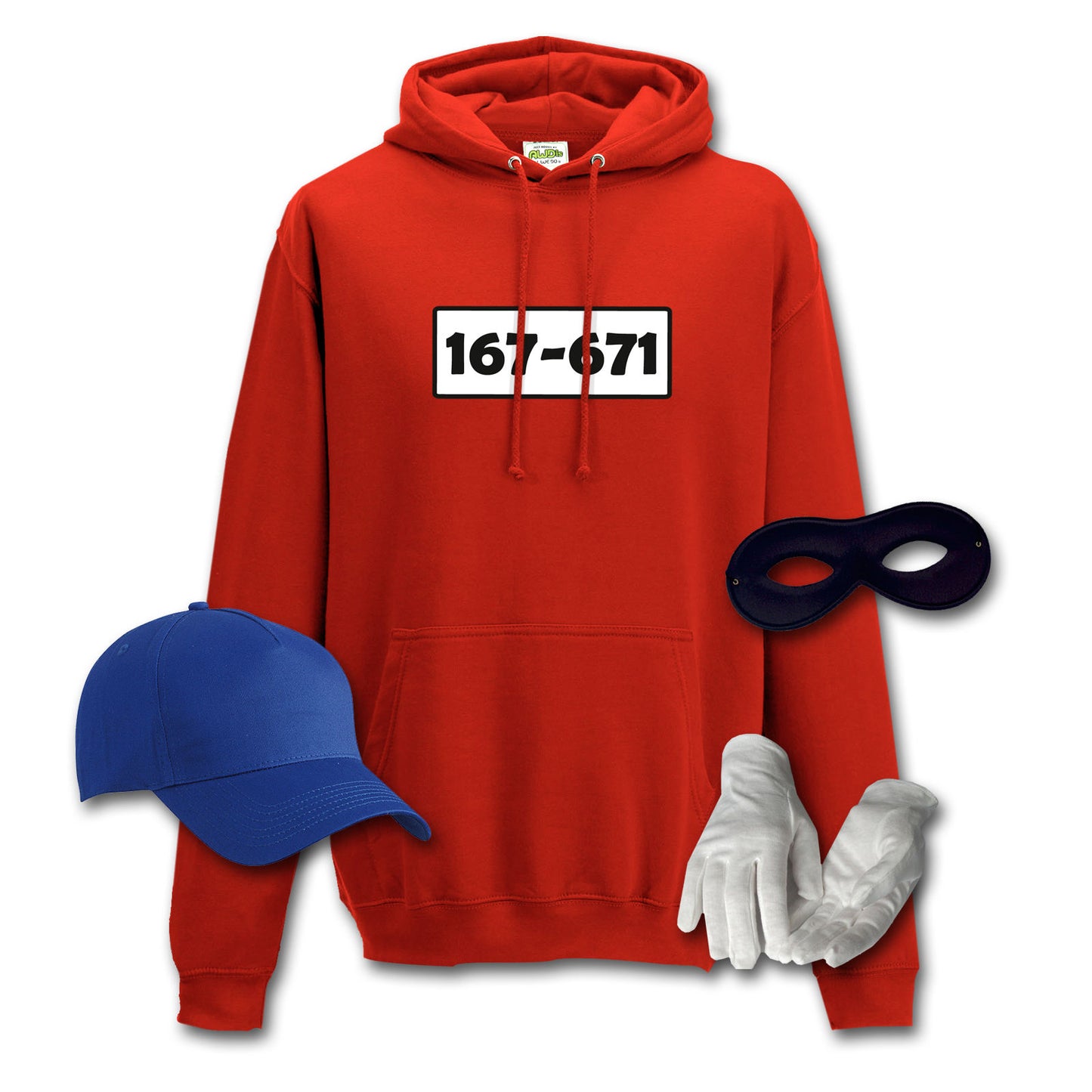 Hoodie Panzerknacker Kostüm Set Herren - Jimmys Karneval