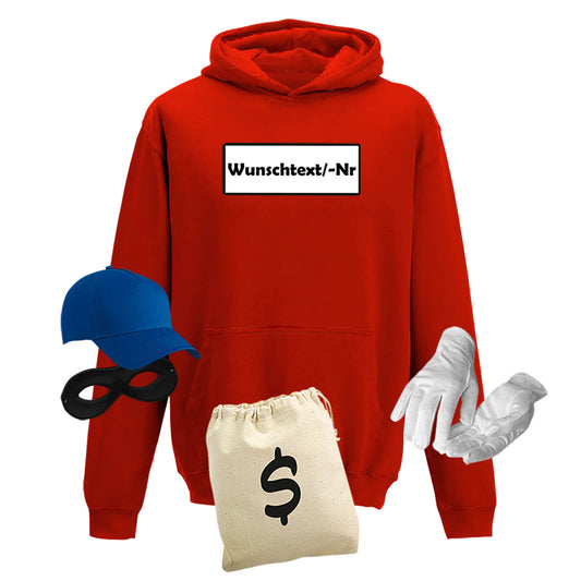 Kinder Hoodie Panzerknacker Kostüm-Set - Jimmys Karneval