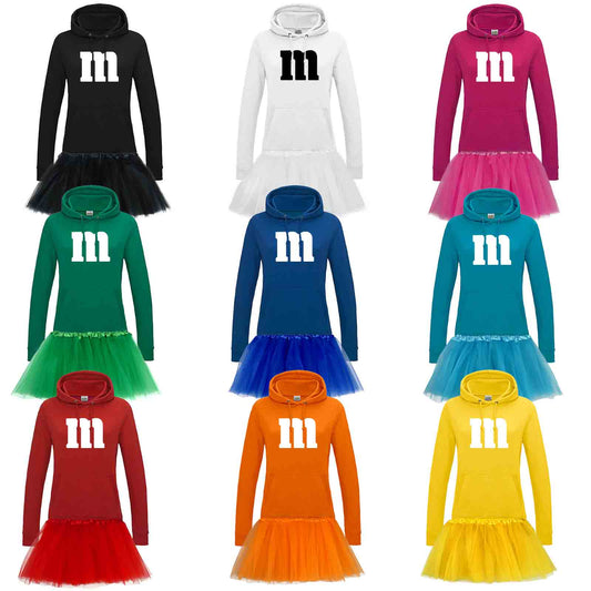 Hoodie M&M mit Tüllrock Damen - Jimmys Karneval