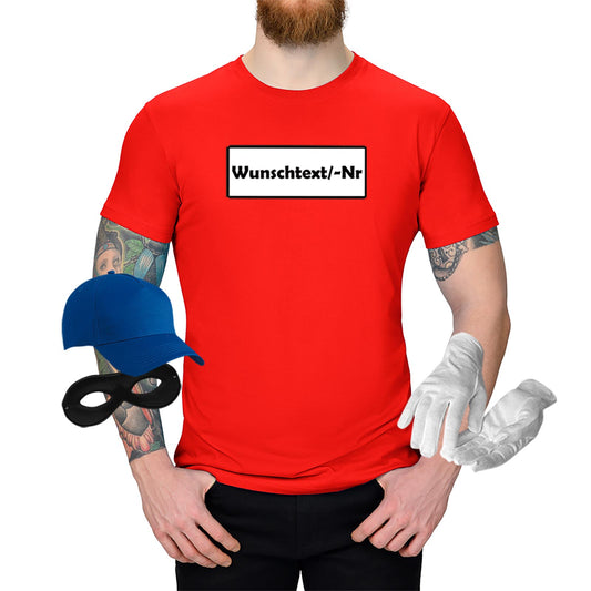 T-Shirt Panzerknacker Herren mit Wunschnummer - Jimmys Karneval